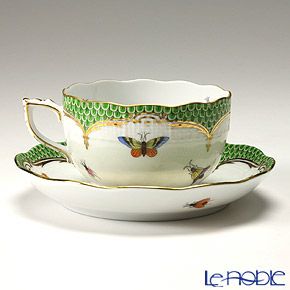 ヘレンド ロスチャイルドバード グリーンスケール ROEV 00724-0-00／724 ティーカップ＆ソーサー 200ml