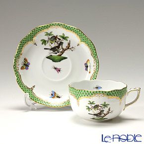 ヘレンド ロスチャイルドバード グリーンスケール ROEV 00724-0-00／724 ティーカップ＆ソーサー 200ml