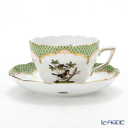 ヘレンド ロスチャイルドバード グリーンスケール ROEV-1 00730-0-00 ティーカップ＆ソーサー（兼用） 200ml