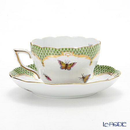 ヘレンド ロスチャイルドバード グリーンスケール ROEV-1 00730-0-00 ティーカップ＆ソーサー（兼用） 200ml