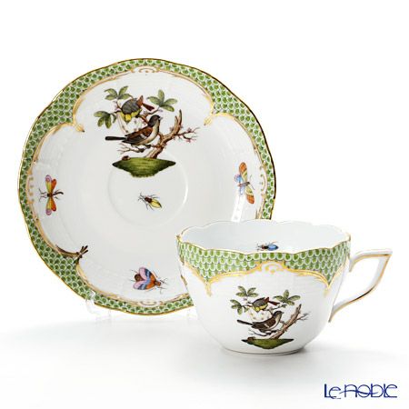 ヘレンド ロスチャイルドバード グリーンスケール ROEV-1 00730-0-00 ティーカップ＆ソーサー（兼用） 200ml