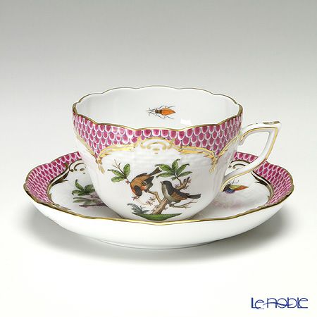 ヘレンド ロスチャイルドバード ピンクスケール ROEP 00730-0-00 ティーカップ＆ソーサー（兼用） 200ml