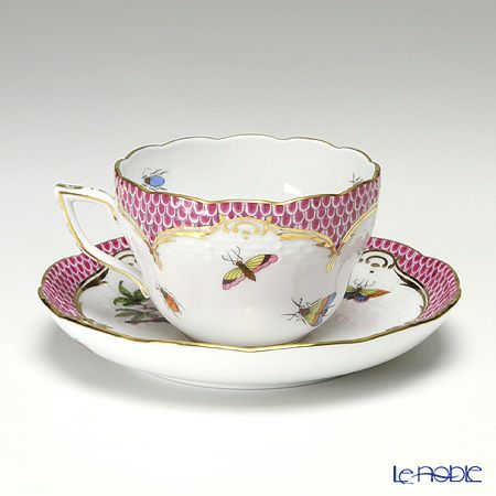 ヘレンド ロスチャイルドバード ピンクスケール ROEP 00730-0-00 ティーカップ＆ソーサー（兼用） 200ml