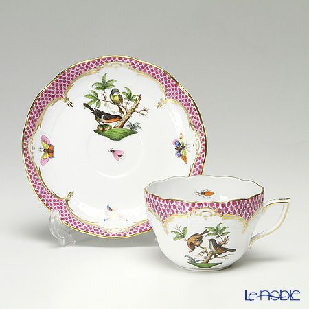 ヘレンド ロスチャイルドバード ピンクスケール ROEP 00730-0-00 ティーカップ＆ソーサー（兼用） 200ml