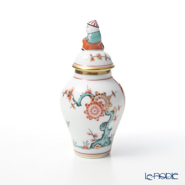 ヘレンド シノワズリ （中国趣味） カキエモン SKA 06574-0-21 ミニベース蓋付（マンダリン） 9cm