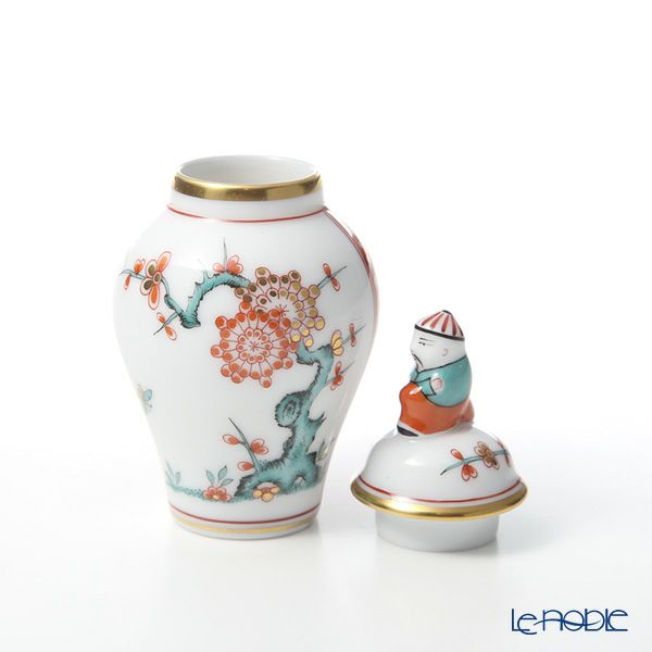 ヘレンド シノワズリ （中国趣味） カキエモン SKA 06574-0-21 ミニベース蓋付（マンダリン） 9cm