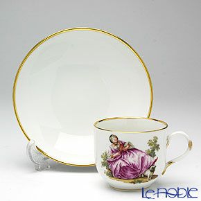 マイセン（Meissen） リミテッドエディション 290885／10580 コーヒーカップ＆ソーサー（パグと貴婦人） 世界限定コレクション
