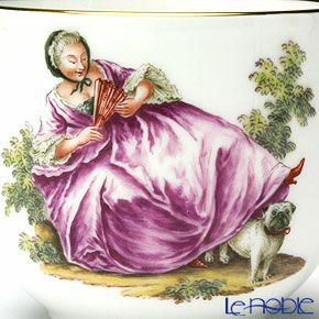 マイセン（Meissen） リミテッドエディション 290885／10580 コーヒーカップ＆ソーサー（パグと貴婦人） 世界限定コレクション