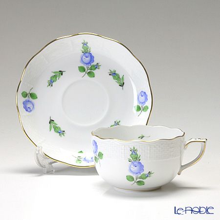 ヘレンド プティットローズ ブルー PRB 00724-0-00 ティーカップ＆ソーサー 200ml
