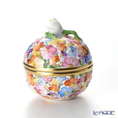 ヘレンド ファンタジー C 06219-0-12／6219 透かしボンボン入れ（つぼみ）