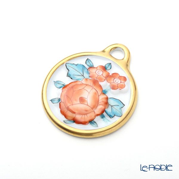 ヘレンド ペンダントトップ C1 08073-0-00 フラワーラウンドオレンジ 4cm