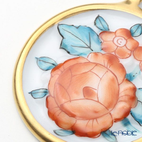 ヘレンド ペンダントトップ C1 08073-0-00 フラワーラウンドオレンジ 4cm