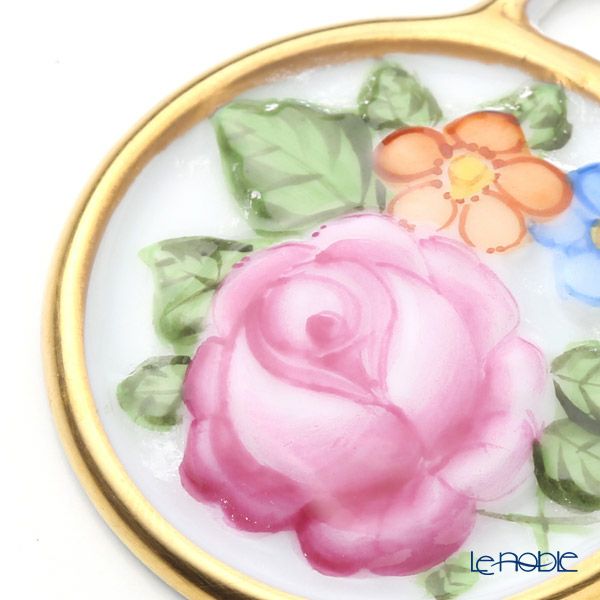 ヘレンド ペンダントトップ C 08073-0-00 フラワーラウンドピンク 4cm（ローズ）