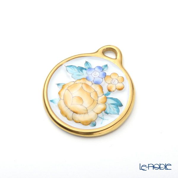 ヘレンド ペンダントトップ C3 08073-0-00 フラワーラウンドイエロー 4cm