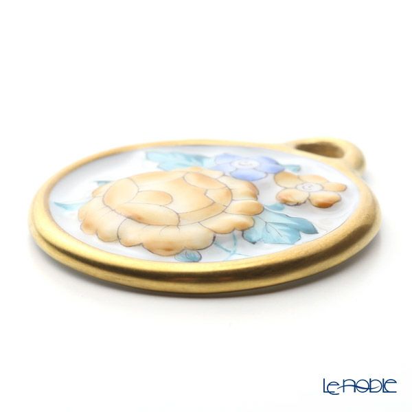 ヘレンド ペンダントトップ C3 08073-0-00 フラワーラウンドイエロー 4cm