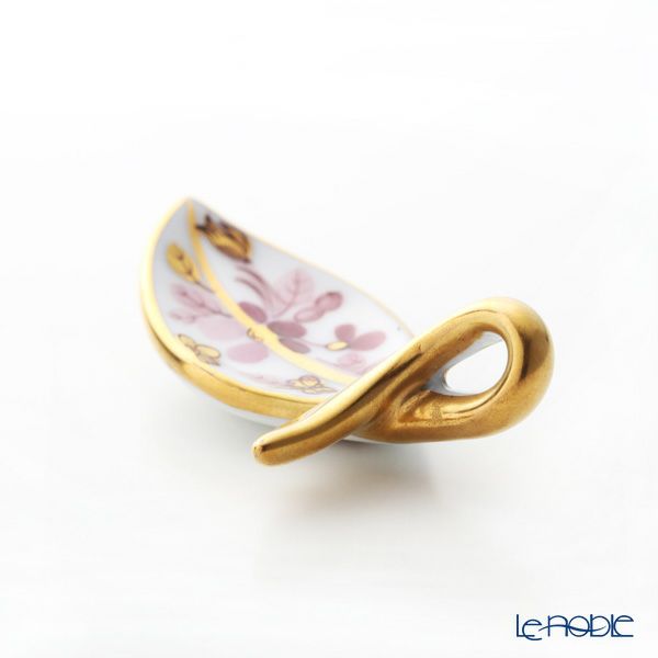 ヘレンド ペンダントトップ C6 08169-0-00 リーフ ボルドー 4×3.5cm