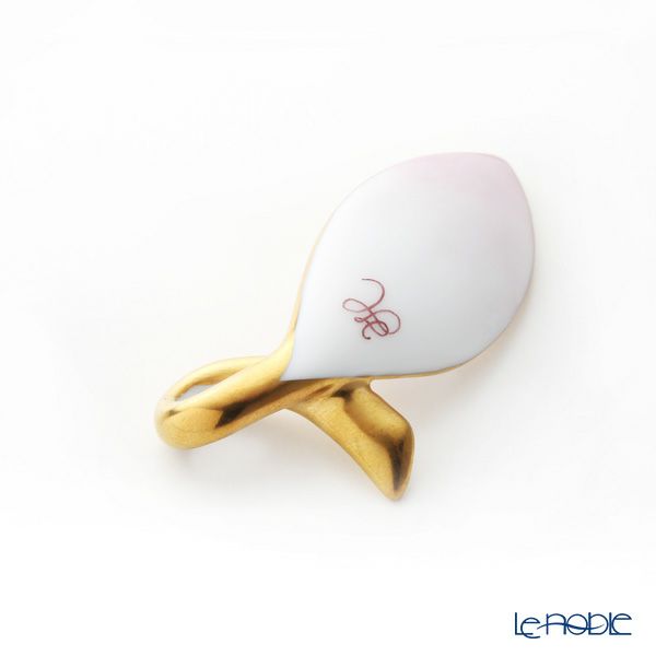 ヘレンド ペンダントトップ C6 08169-0-00 リーフ ボルドー 4×3.5cm