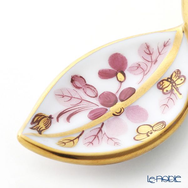 ヘレンド ペンダントトップ C6 08169-0-00 リーフ ボルドー 4×3.5cm