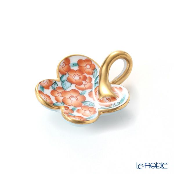 ヘレンド ペンダントトップ C1 08176-0-01 フラワー レッド 4×3.5cm