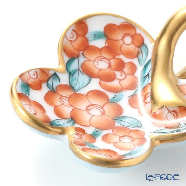 ヘレンド ペンダントトップ C1 08176-0-01 フラワー レッド 4×3.5cm