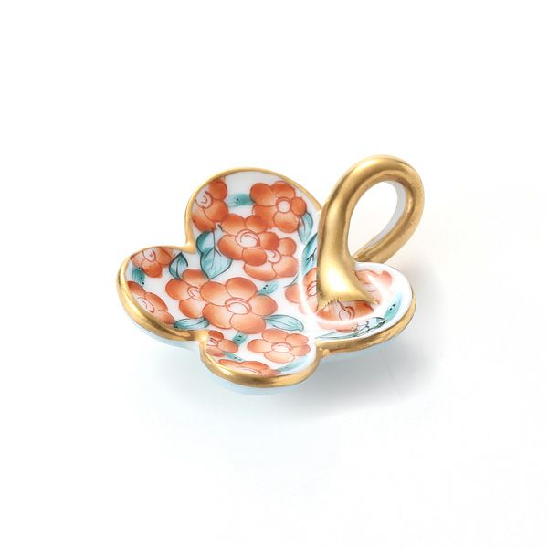 ヘレンド ペンダントトップ C1 08176-0-01 フラワー レッド 4×3.5cm