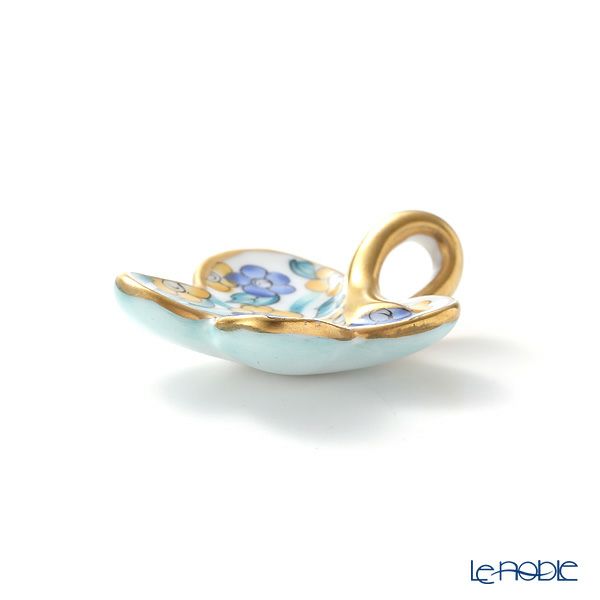 ヘレンド ペンダントトップ C1 08176-0-03 フラワー ブルー 4×3.5cm