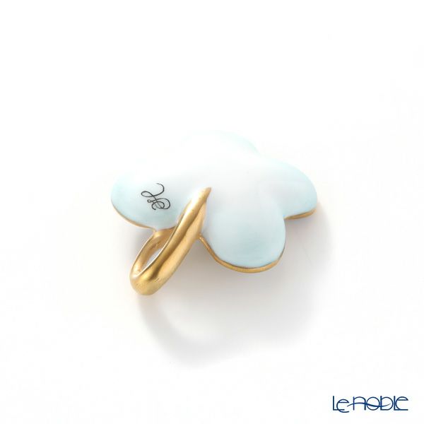 ヘレンド ペンダントトップ C1 08176-0-03 フラワー ブルー 4×3.5cm