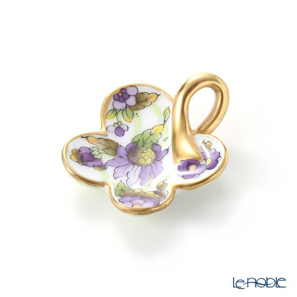 ヘレンド ペンダントトップ C4 08176-0-00 フラワー パープル 4×3.5cm