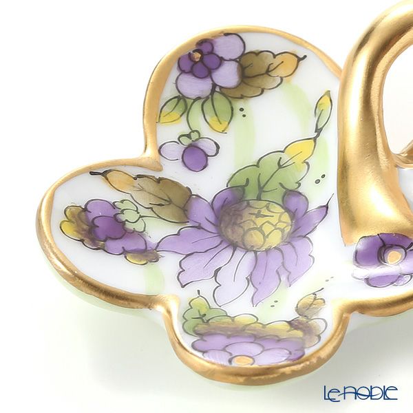 ヘレンド ペンダントトップ C4 08176-0-00 フラワー パープル 4×3.5cm