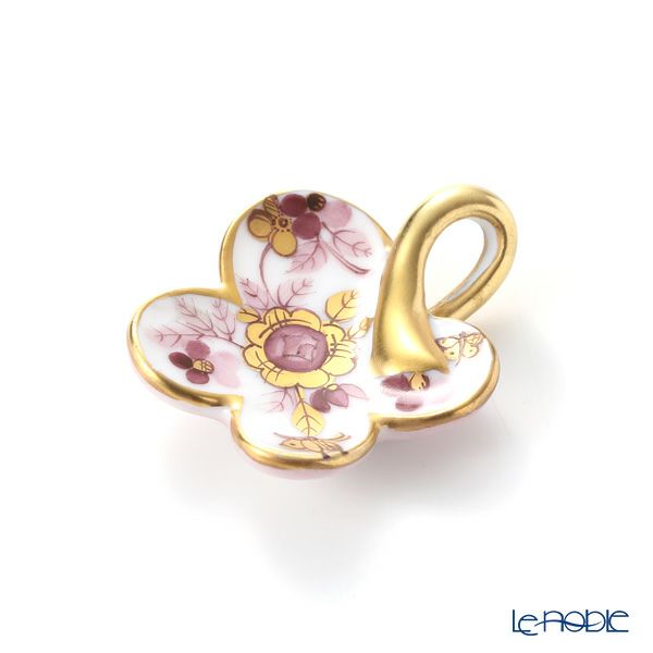 ヘレンド ペンダントトップ C1 08176-0-06 フラワー ボルドー 4×3.5cm