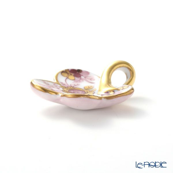 ヘレンド ペンダントトップ C1 08176-0-06 フラワー ボルドー 4×3.5cm