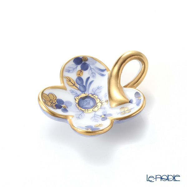 ヘレンド ペンダントトップ C1 08176-0-07 フラワー インディゴ 4×3.5cm