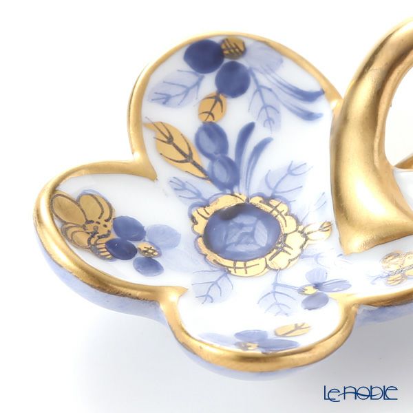 ヘレンド ペンダントトップ C1 08176-0-07 フラワー インディゴ 4×3.5cm