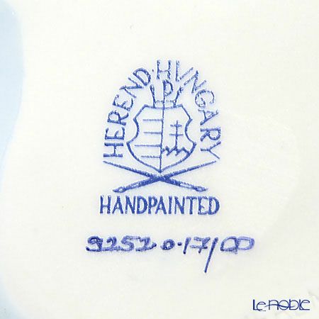 ヘレンド ファンタジー CD 09252-0-17 葉とチョウ 6.5cm ブルー