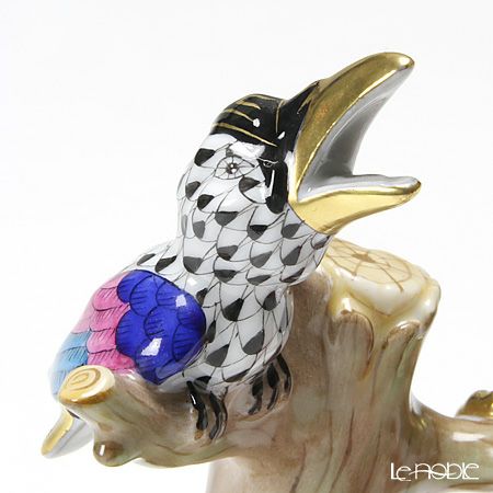 ヘレンド人形 15693-0-00 VH キツネとカラス 12.5cm