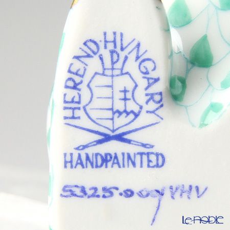 ヘレンド人形 05325-0-00 VHV タチミミバニー 9.8cm グリーン