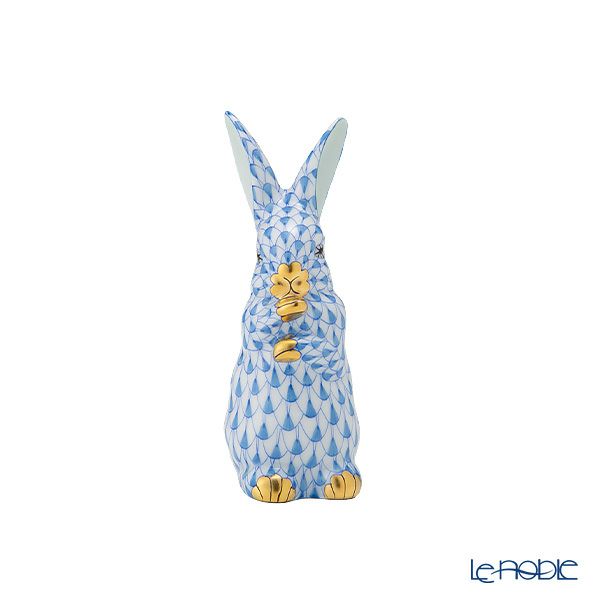 ヘレンド人形 VHB スタンディングバニー ブルー 9cm 15338-0-00