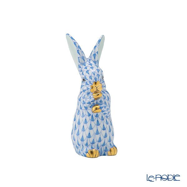 ヘレンド人形 VHB スタンディングバニー ブルー 9cm 15338-0-00