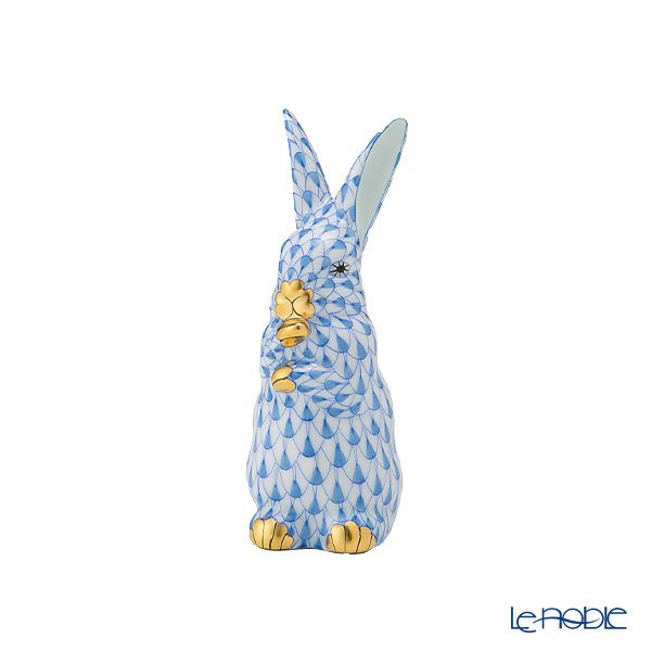 ヘレンド人形 VHB スタンディングバニー ブルー 9cm 15338-0-00