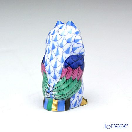 ヘレンド人形 05102-0-00 VHB ミニフクロウ ブルー