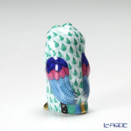 ヘレンド人形 05102-0-00 VHV ミニフクロウ グリーン