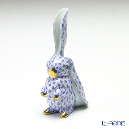 ヘレンド人形 05325-0-00 VHB タチミミバニー 9.8cm ブルー