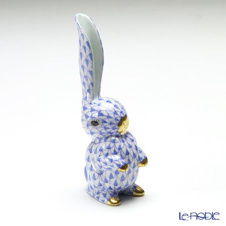 ヘレンド人形 05325-0-00 VHB タチミミバニー 9.8cm ブルー