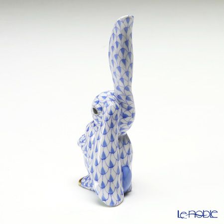 ヘレンド人形 05325-0-00 VHB タチミミバニー 9.8cm ブルー