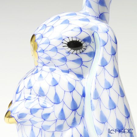 ヘレンド人形 05325-0-00 VHB タチミミバニー 9.8cm ブルー