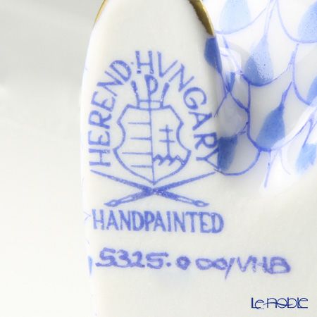 ヘレンド人形 05325-0-00 VHB タチミミバニー 9.8cm ブルー