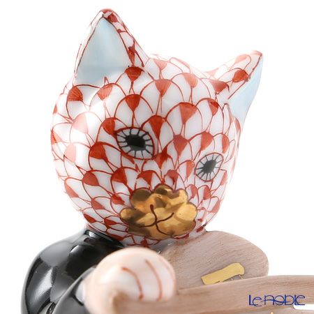 ヘレンド人形 05087-0-00 VH バイオリンを弾く猫 7cm オレンジ