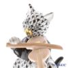 ヘレンド人形 05087-0-00 VHNM バイオリンを弾く猫 7cm ブラック