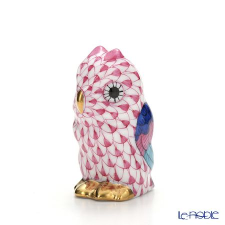 ヘレンド人形 05102-0-00 VHP ミニフクロウ ピンク