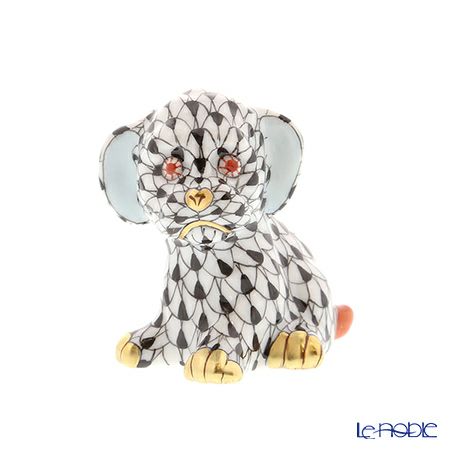 ヘレンド人形 05219-0-00 VHN イヌ 5cm ブラック